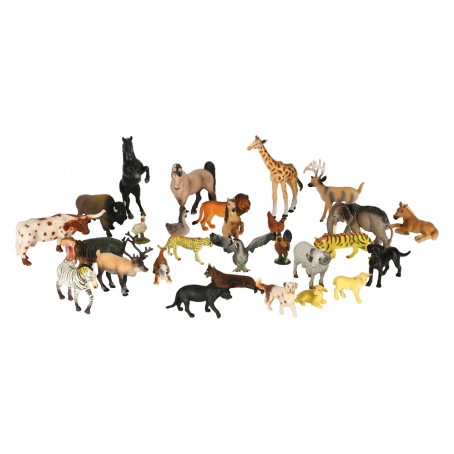 Animal world set de figurines d'animaux - ensemble de jeu 28 pcs