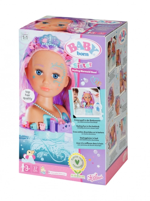 Grande sœur BABY born tête à coiffer Sirène