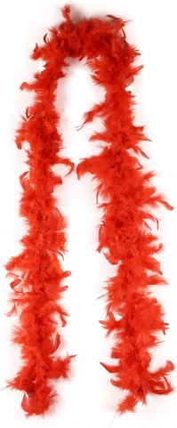 Boa en plumes rouge 2 m