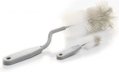 Set de deux brosses de nettoyage pour bouteilles, Gris