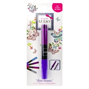 Lukky mascara 2-en-1 et paillettes pour cils, violet