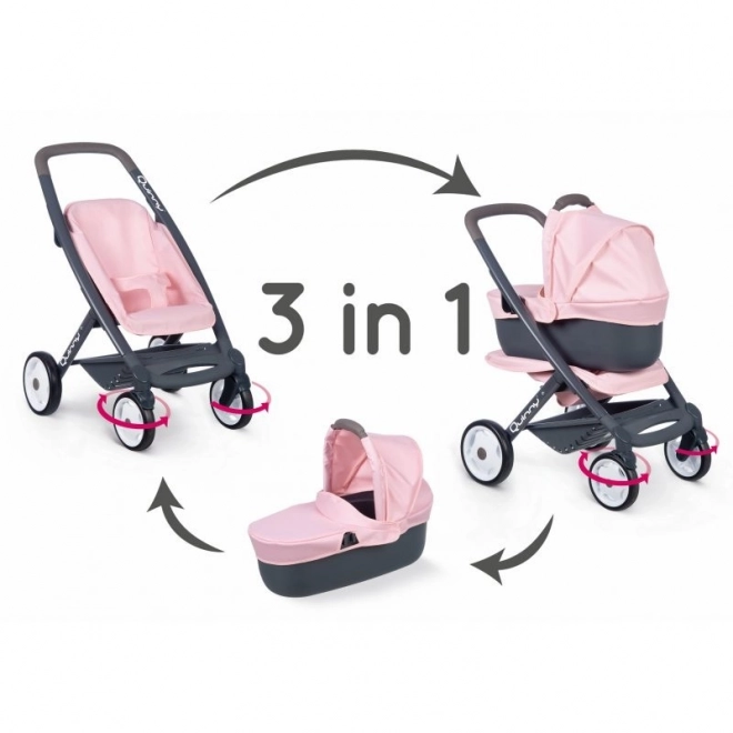 Poussette combinée Maxi Cosi rose clair pour poupées