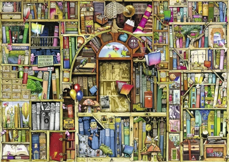 Puzzle 1000 pièces Librairie Folle 2