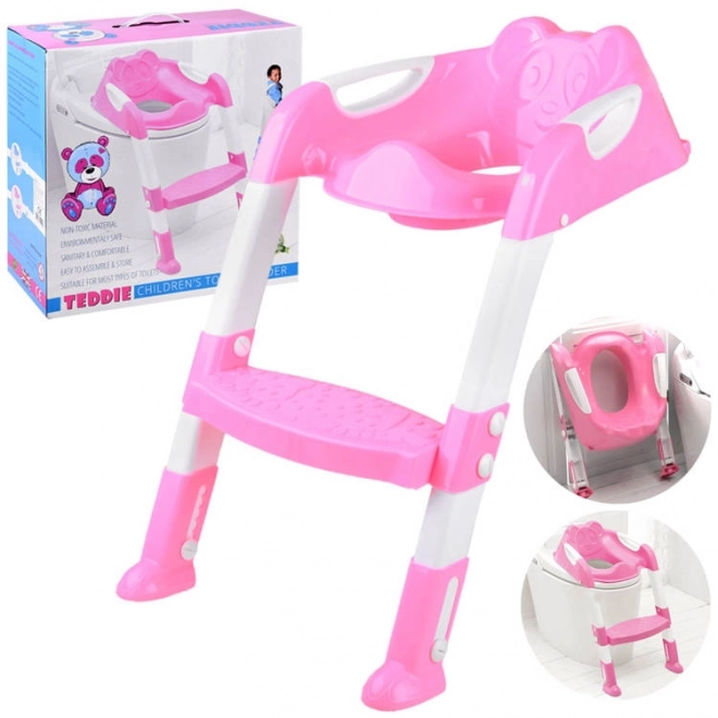 Tabouret de toilette rose pour enfants