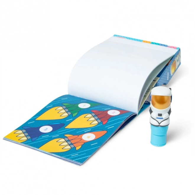 Autocollant WOW! Sticker astronaute timbre
