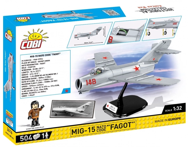 COBI 2416 Guerre de Corée MIG-15 FAGOT, 1:32, 504 k, 1 f