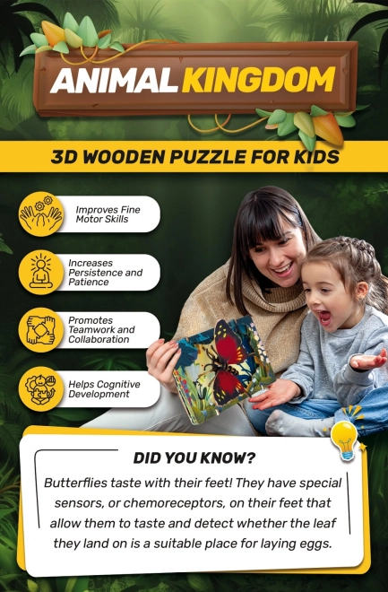 EscapeWelt puzzle en bois 3D papillon