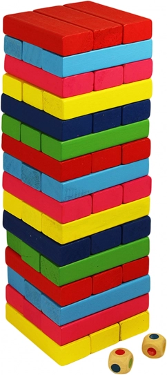 Tour en bois colorée pour enfants