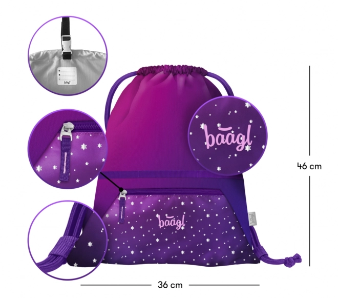 Sac avec poche Cœur de Baagl