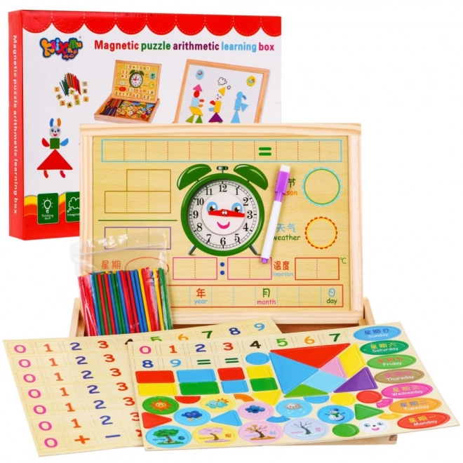 Tableau magnétique en bois pour enfants 3+ Ensemble éducatif + accessoires