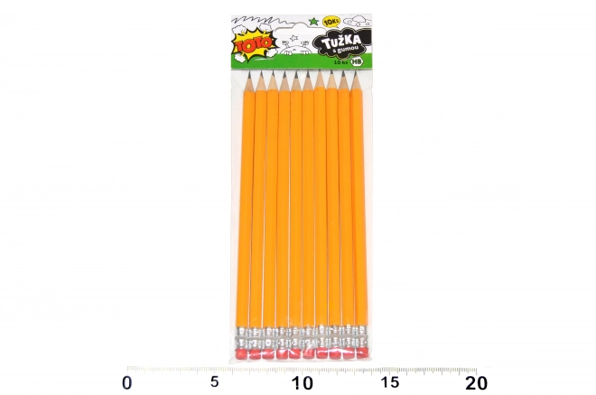 Crayons n°2 avec gomme - 10 pièces