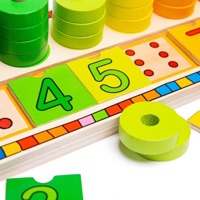 Planche avec chiffres encastrables Bigjigs