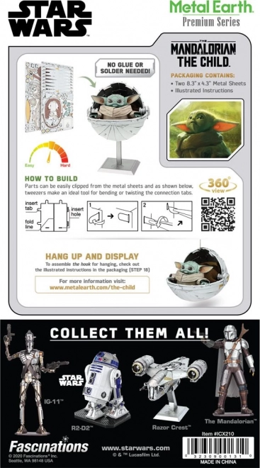 Metal Earth Puzzle 3D Star Wars Mandalorian: L'Enfant