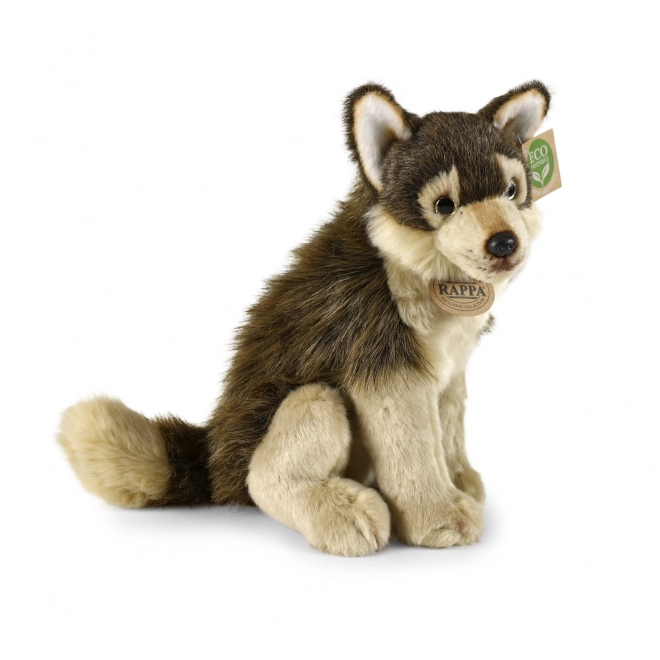 Rappa Loup en peluche assis 28 cm ÉCOLOGIQUE