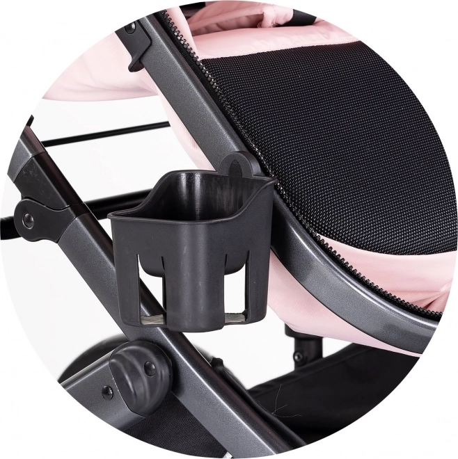 Poussette combinée Amore 2en1 rose guimauve