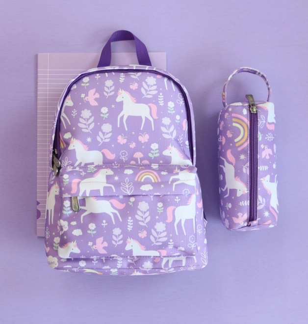 Trousse à crayons Licornes et arc-en-ciel