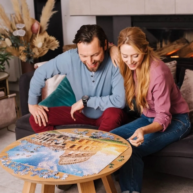 Puzzle coucher de soleil romantique Santorin 1500 pièces