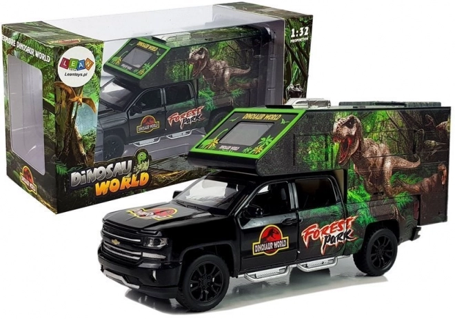 Camping-car noir avec dinosaures 1:32