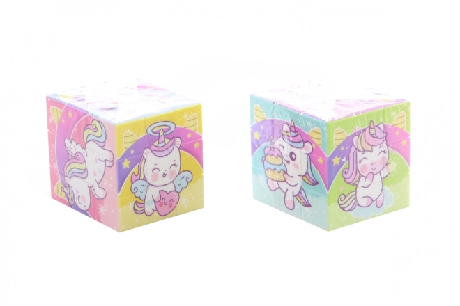 Cube pliable avec licorne pour enfants