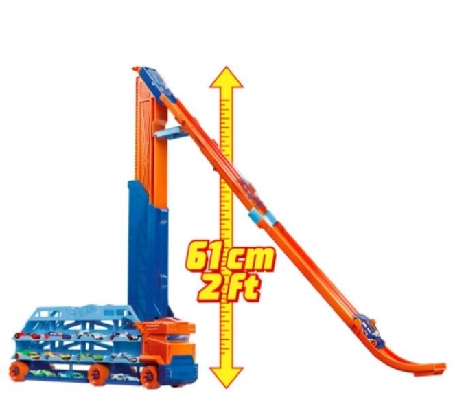 Hot Wheels Transporteur avec piste haute HDY92