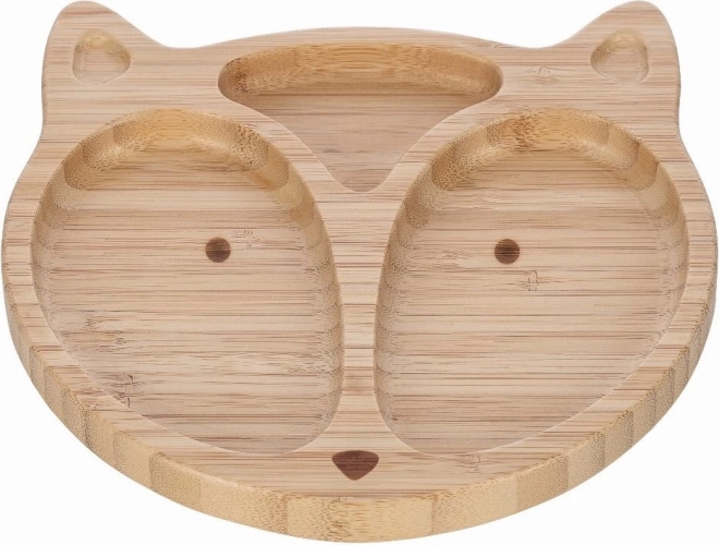 Assiette en bambou en forme de renard