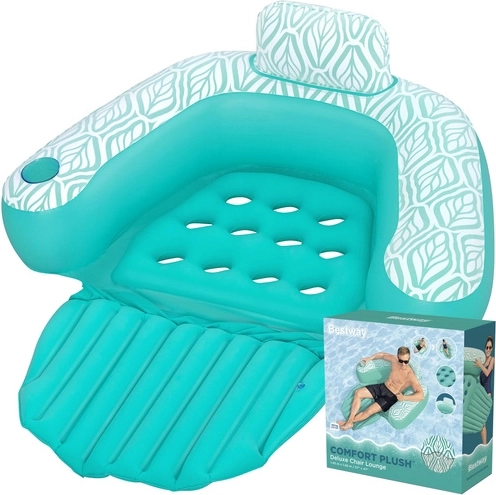 Bestway fauteuil gonflable pour l’eau Deluxe Comfort Plush 145 × 120 cm