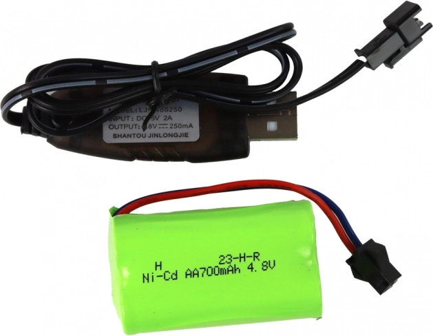 Batterie rechargeable et charge USB