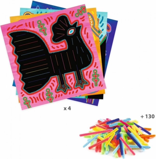 DJECO Ensemble créatif Chenilles colorées