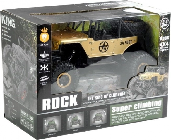 Voiture télécommandée Jeep R/C 1:18 dorée