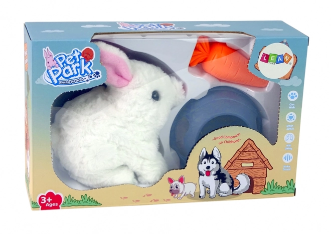 Lapin Interactif Bunny Rabbit Bol de Carotte Blanc Mascotte