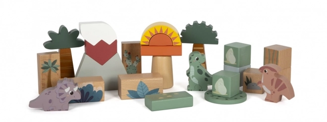 Petits pieds Blocs en bois Dino