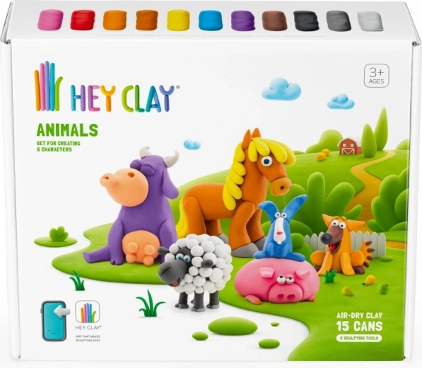 15 pots de pâte colorée séchant à l’air