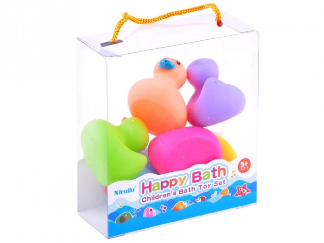 Canards en caoutchouc colorés pour le bain