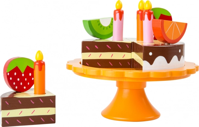 Small Foot Gâteau d'anniversaire en bois et aux fruits