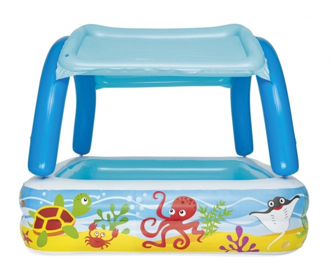 Piscine gonflable pour enfants avec abri