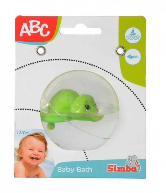 Petite tortue dans une sphère d'eau