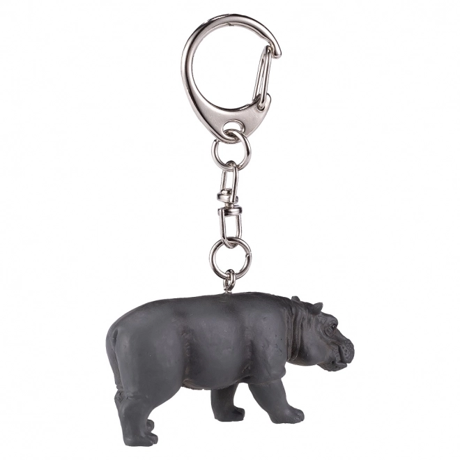 Porte-clés avec figurine d'hippopotame