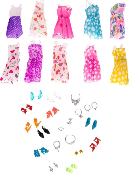 Ensemble de vêtements et d'accessoires pour poupées - 43 pièces