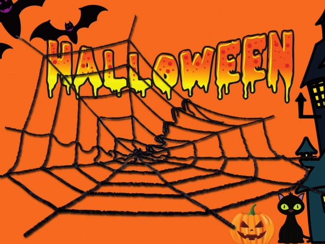Fausse toile d'araignée noire pour Halloween