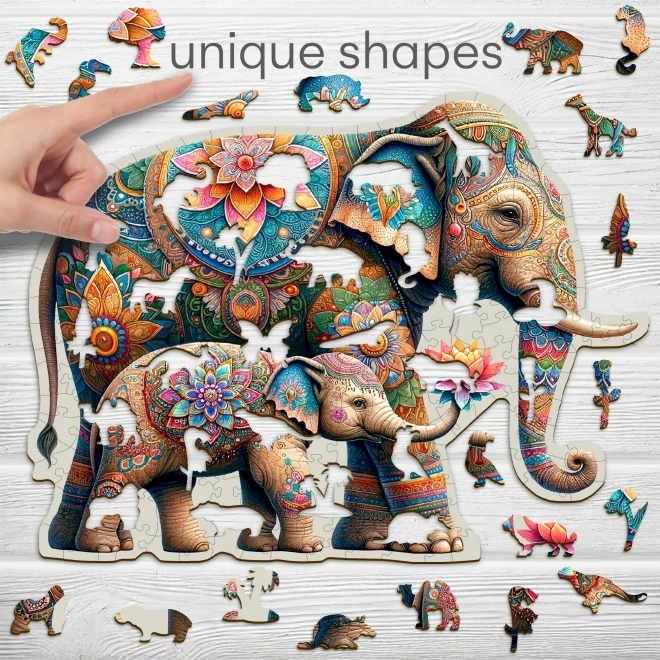 Puzzle en bois Éléphants à la mode 250 pièces
