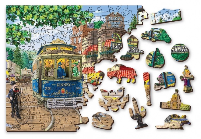 Puzzle en bois rue victorienne 2 en 1