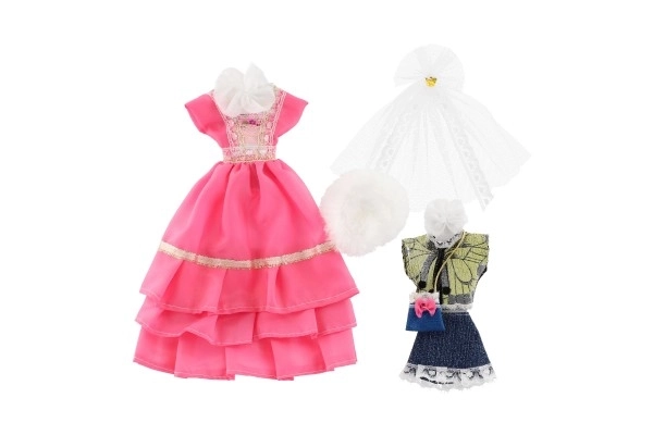 Vêtements avec accessoires pour poupées 2 pièces