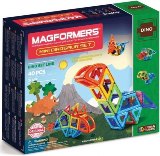 Jeu de construction magnétique MAGFORMERS Mini Dinosaur 40 pièces