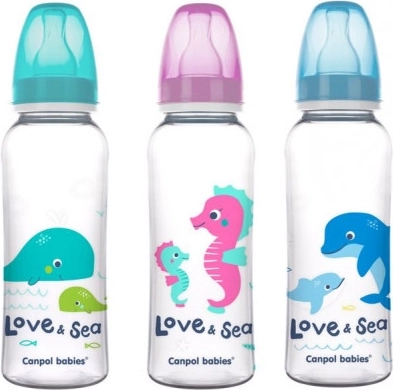Canpol babies biberon avec motif Love & Sea – 250 ml