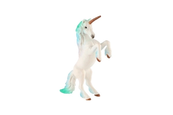 Licorne blanc-bleu en plastique zooted 18cm dans un sac