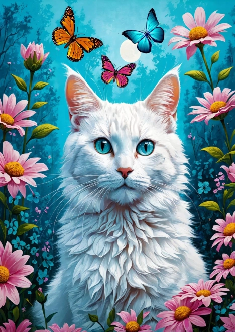 Enjoy puzzle chat blanc 1000 pièces