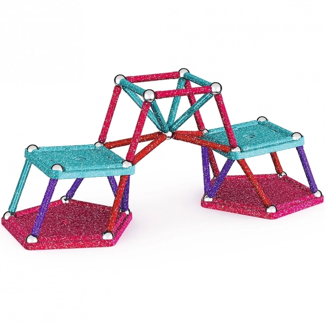 Jeu de construction magnétique GEOMAG Glitter 60 pièces