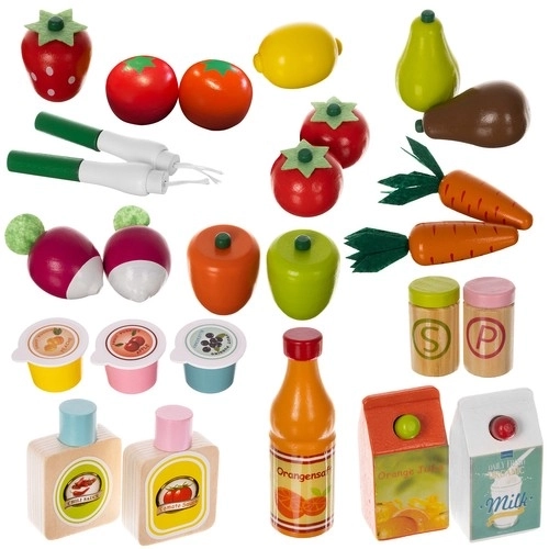 Stand en bois avec accessoires pour enfants