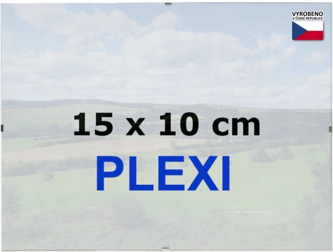 Cadre Euroclip 15 × 10 cm en plexiglas