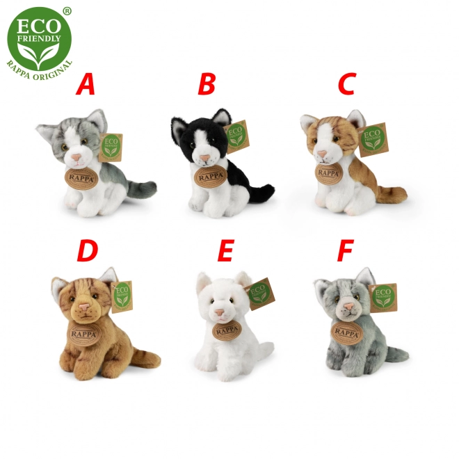 Chat en peluche assis 14 cm ECO-FRIENDLY